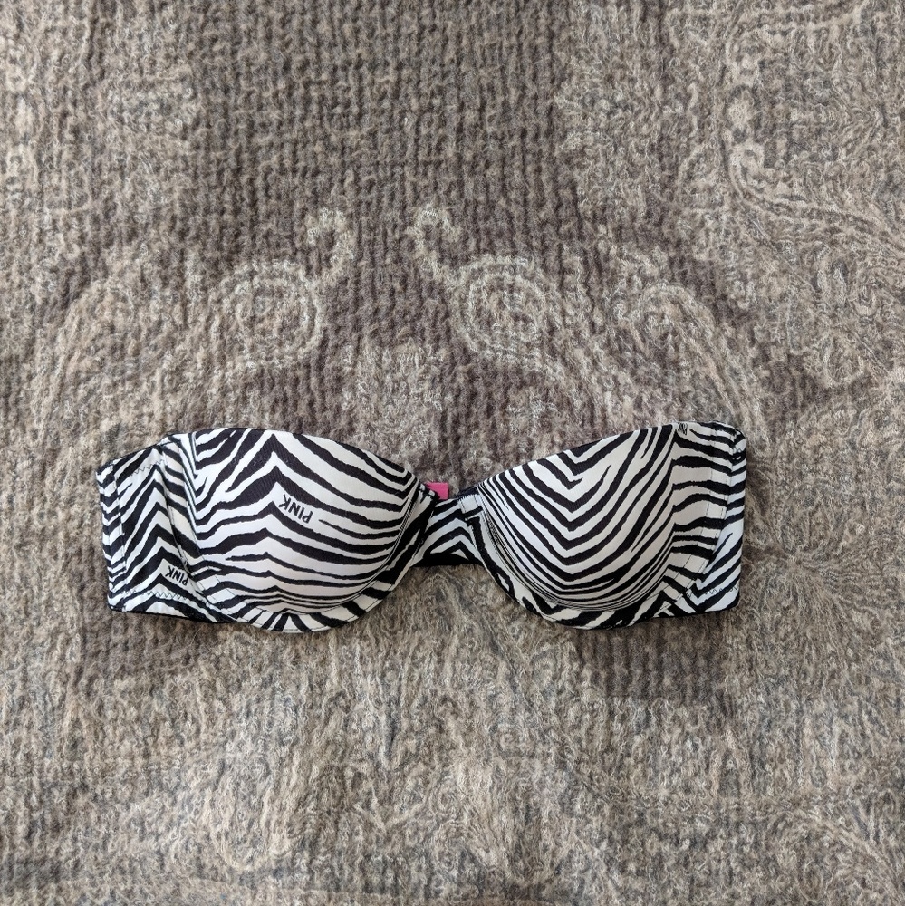 PINK Victoria's Secret strapless demi bra 32B